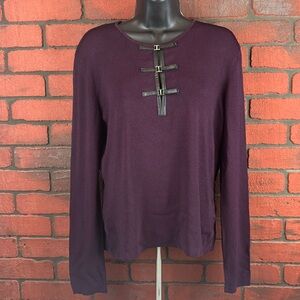 Michelle Nicole Sweater Womens Large Purple